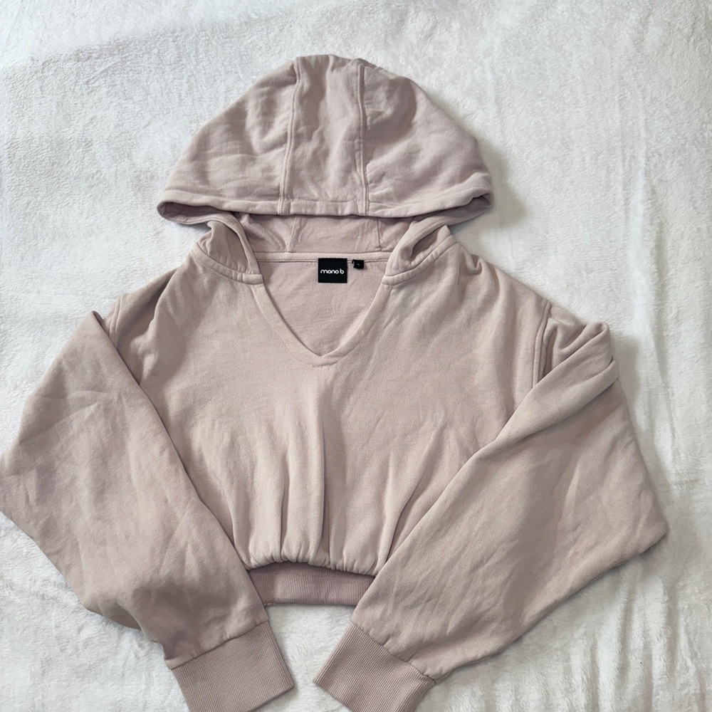 Mono B Women's Pink Hoodie size Large